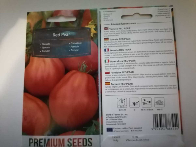 Päärynätomaatti 'Red Pear' - siemenet #