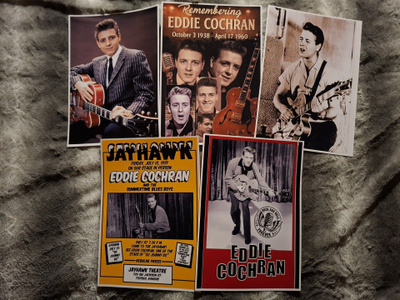 EDDIE COCHRAN --- julistesetti 5kpl --- 21cm x 30cm #1