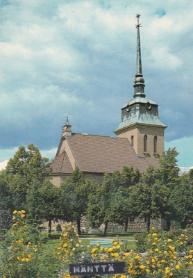 KIRKKOKORTTI - MÄNTÄN KIRKKO - 1