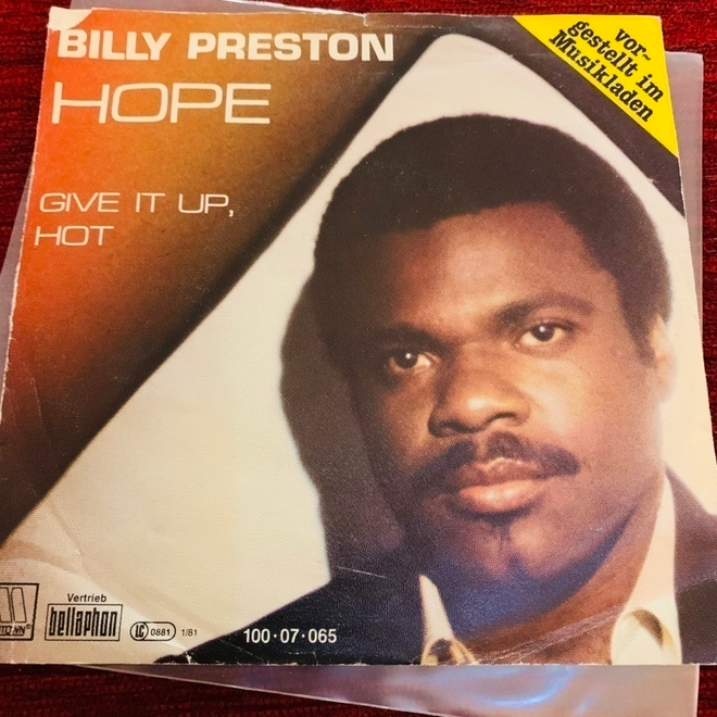 BILLY PRESTON: Hope * Give It Up, Hot *GER 1981