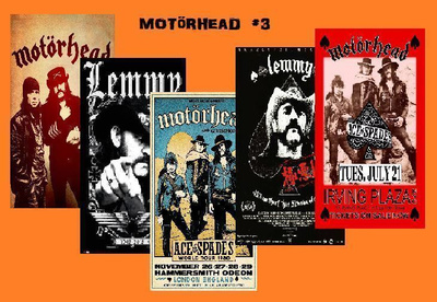 MOTORHEAD --- julistesetti 5kpl --- 21cm x 30cm #3