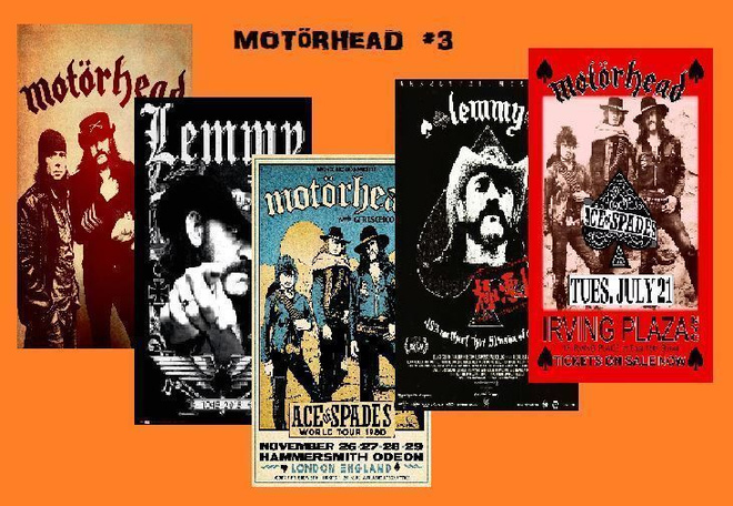 MOTORHEAD --- julistesetti 5kpl --- 21cm x 30cm #3