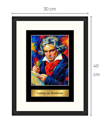 Uusi Ludwig van Beethoven art print kehystetty 30 cm x 40 cm