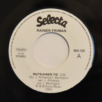 Single: Friman, Rainer - Mutkainen tie / Aika kulkee