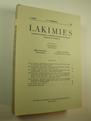 Olli (toim.) Ikkala : Lakimies, 76. vuosikerta (1978), nu...