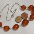 Upea Hopea Meripihka Pallo kaulakoru, baltic amber, itämeren - pikkukuva 4