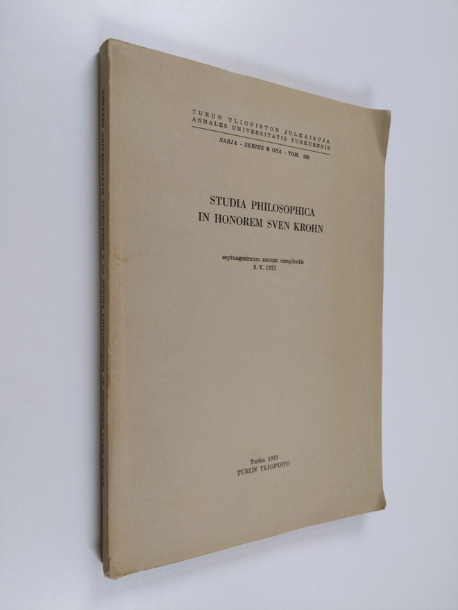 Studia philosophica in honorem Sven Krohn - septuagesimum...