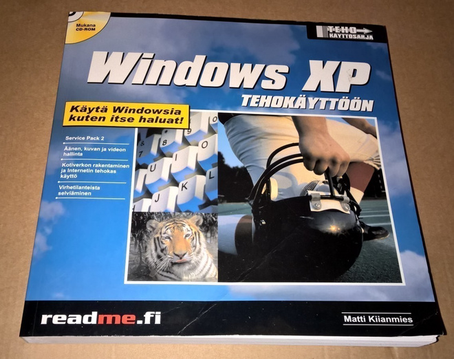 WINDOWS XP TEHOKÄYTTÖÖN README MATTI KIIANMIES + CD   2005