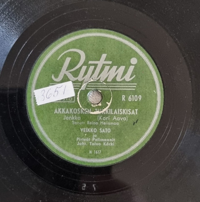 Savikiekko 1951 - Veikko Sato - Rytmi R 6109