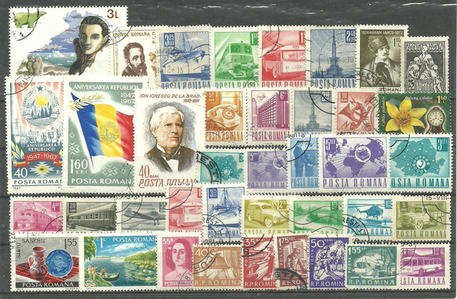 ROMANIA suuri levyllinen merkkejä - enimm. vanhempia