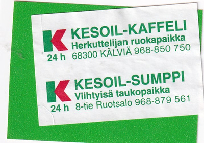 Kälviä. Ruotsalo Kesoil - Kaffeli.  Sumppi   8/9
