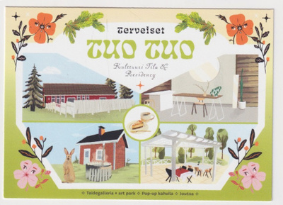 Joutsa: Tuo Tuo - kulttuuri, tila & residency - mainoskortti