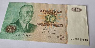 10mk seteli. 1980. Tähti.