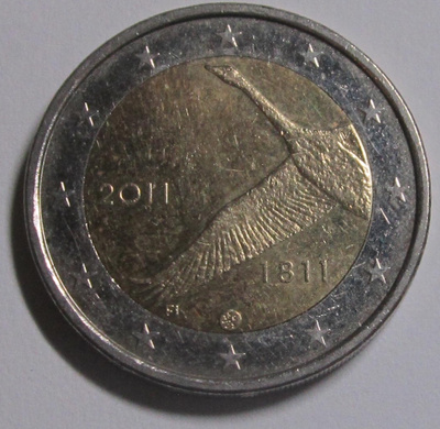 Suomi 2 € 2011 - Suomen Pankki 200 vuotta (CIRC)