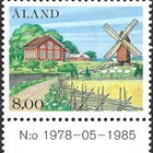 Ål 1985 Yleismerkki 8,00 mk välilöpari numero / ** LaPe 013 - pikkukuva 1