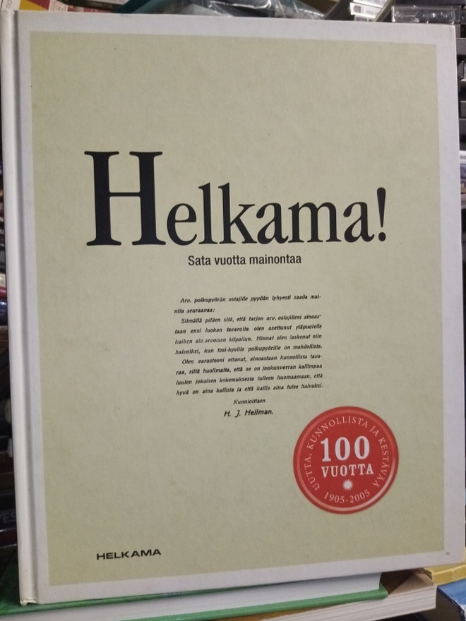 HELKAMA  -  SATA VUOTTA MAINONTAA ( SIS POSTIKULU)