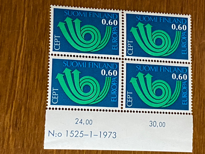 EIUROOPPA 1973 NELIÖ NUMERO MARGINAALILLA**