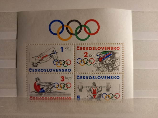 OLYMPIALAISET urheiluaiheinen blokki TSEKKOSLOVAKIA **