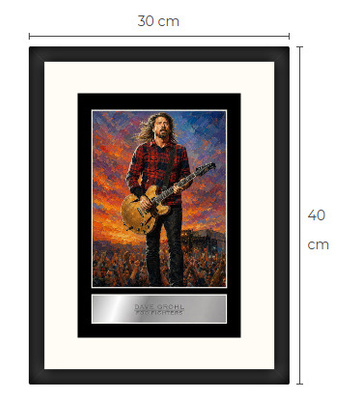 Uusi Foo Fighters art print kehystetty 30 cm x 40 cm