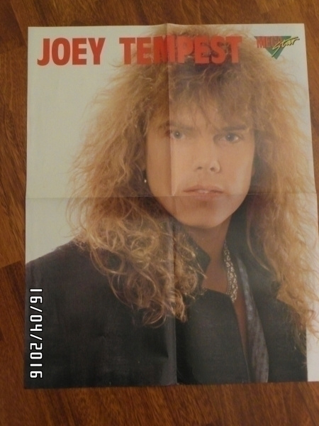 Joey Tempest – MegaStar-lehden juliste 1986