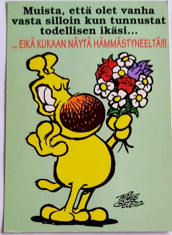 "GRIMMY"-KULKEMATON ONNITTELUKORTTI