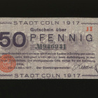 Saksa Notgeld 50 Pfennig, Köln 29.3.1917 JI aUNC - pikkukuva 1
