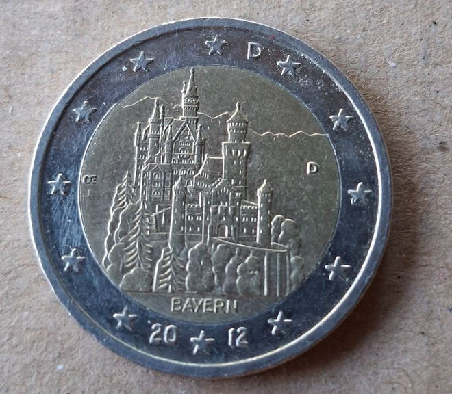 Saksa Bayern 2 € juhlaraha 2012 D