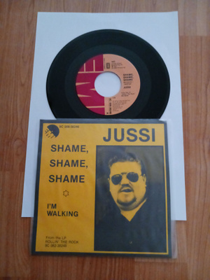 Jussi – Shame, Shame, Shame 7" ps orig 1977 Rock'n'Roll mint