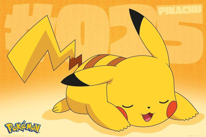 Pokemon juliste: Pikachu Asleep, UUSI.