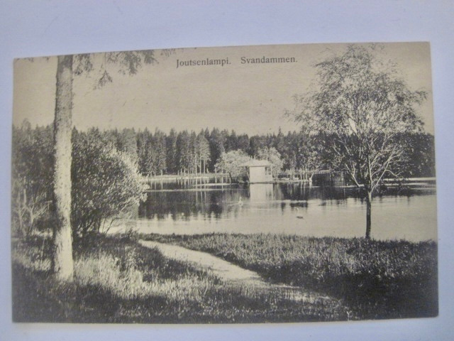 VANHA Postikortti Joutsenlampi Hämeenlinna 1915