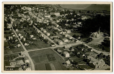 Riihimäki Karhumäen ilmakuva 614, kulkenut 1950