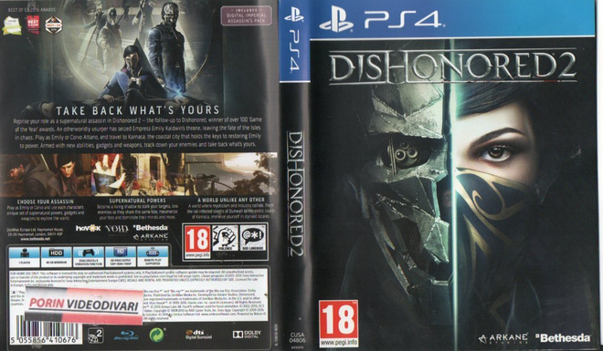dishonored 2	(7 456)	k		PS4					supernatural assassin		18 -