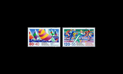 Saksa 1310-1 ** Urheilu, purjehdus, hiihto (1987)
