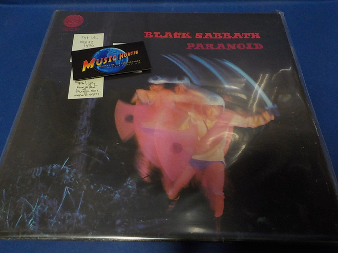 BLACK SABBATH - PARANOID 1. UK PAINOS VG+/EX- LP (W)