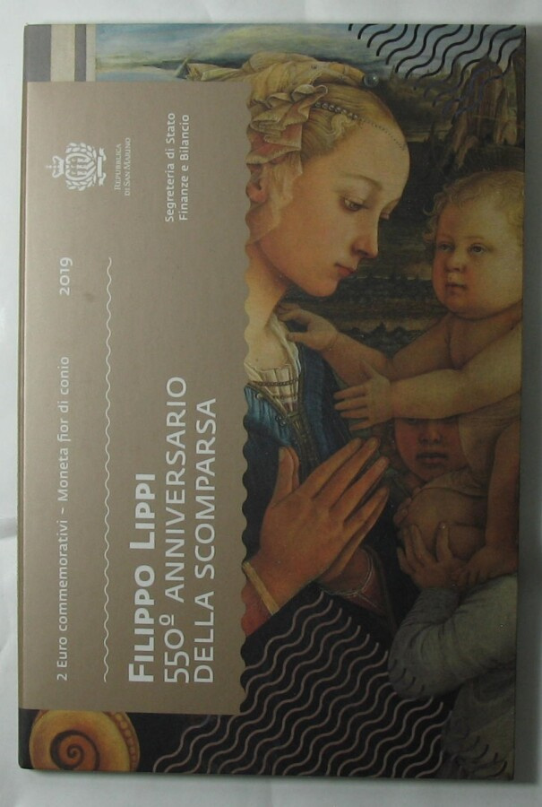 2019 San Marino 2 euro juhlaraha Filippo Lippi 550 v.