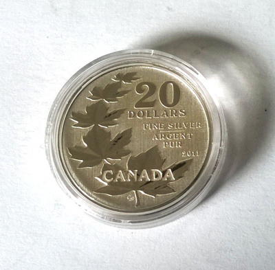 20 Dollars 2011 CAD, Maple Leaf, 9999 hopeaa