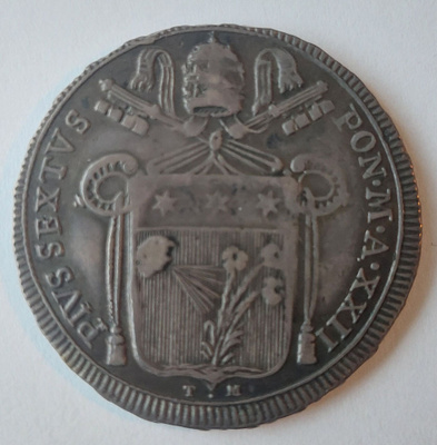 Kirkkovaltio 1/2 Scudo 1796