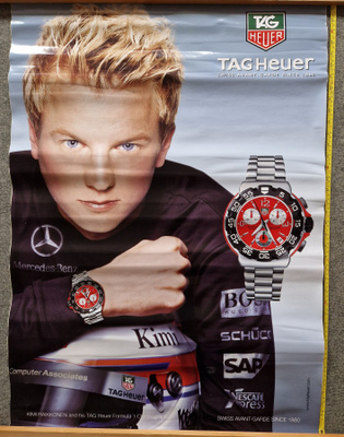 Kimi Räikkönen Tag Heuer Tarra 98×71cm
