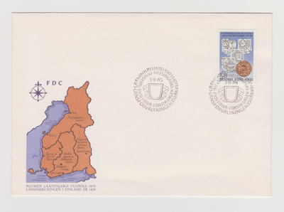 FDC 1985 Lääninhallinto 350 vuotta