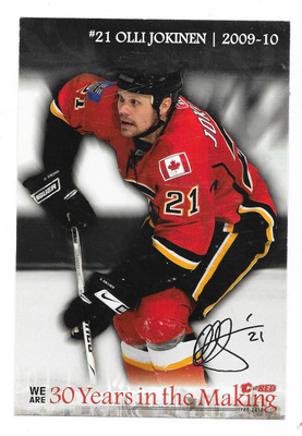 2009-10 Calgary Flames Teamissued #21 Olli Jokinen  HIFK
