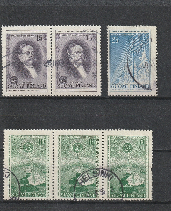 1955 Lennätin 100v merkkisarja leimattuna