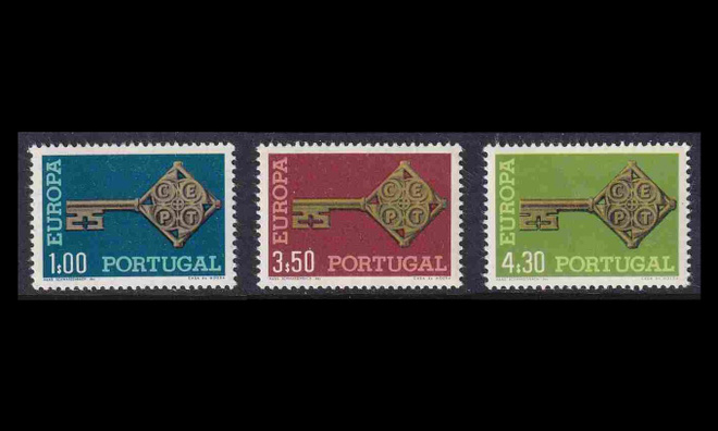 Portugali 1051-3 ** Europa (1968)
