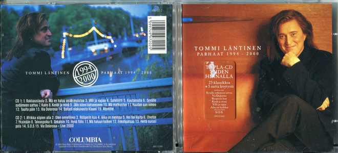 TOMMI LÄNTINEN . 2 CD-LEVYÄ . PARHAAT 1994 - 2000
