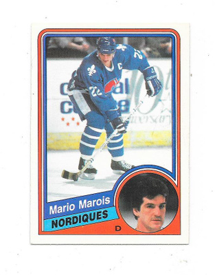 1984-85 OPC #282 Mario Marois , Quebec Nordiques gooni