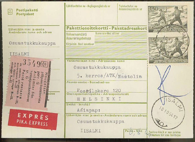 1963 1,50mk tukinuittaja pari pikapaketti