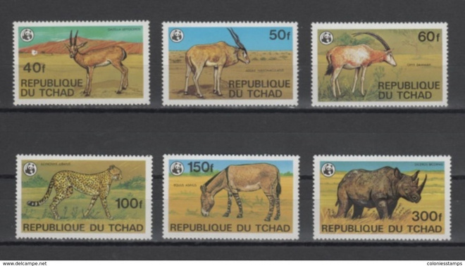 (S0127) CHAD, 1979 (WWF. Protected Animals). MNH**