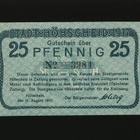 Saksa Notgeld 25 Pfennig, Höhscheid 11.8.1917 - pikkukuva 1