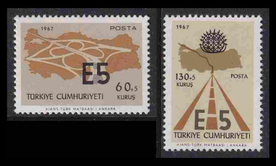 Turkki 2058-9 ** Valtatie E5 (1967)