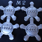 Audi vannekeskiöt – 5 – sakarainen, Kromi-harmaa – 106mm - pikkukuva 5