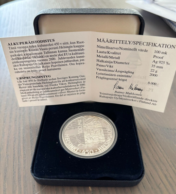 Suomi 100 Mk. Helsinki 450v.